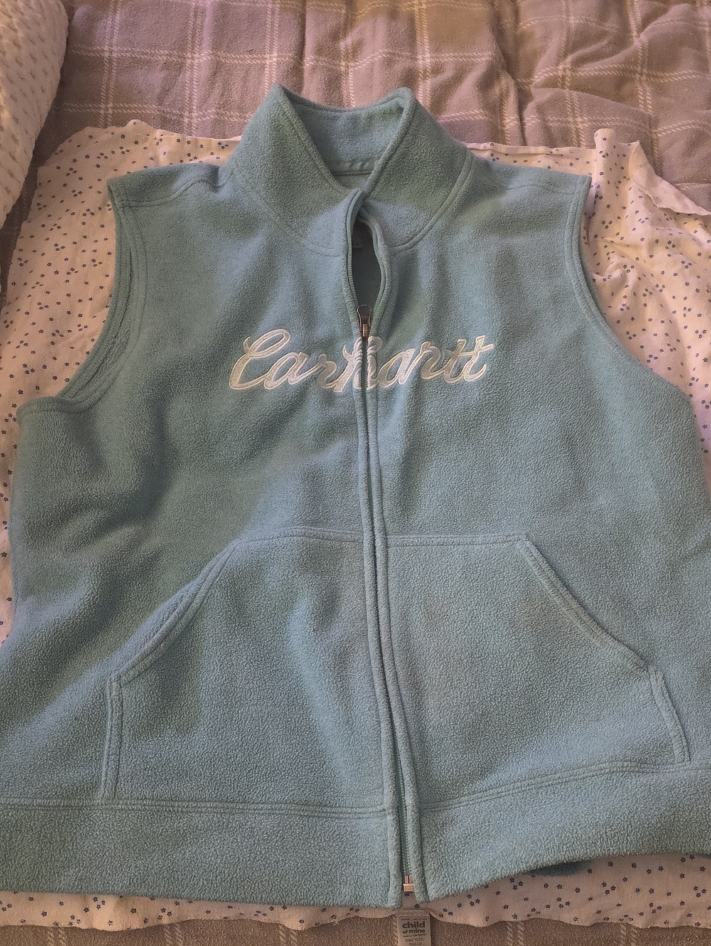 Carhartt Aqua Blue Fleece Zip Vest